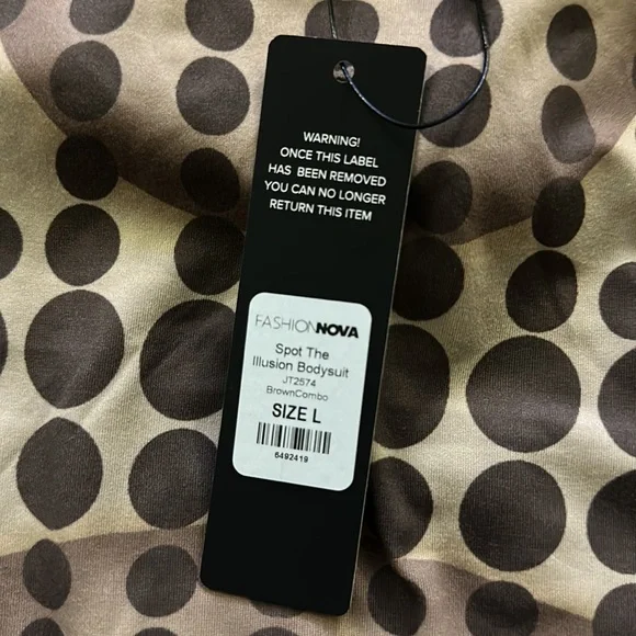 NWT! Brown Bodysuit - Picture 4 of 6